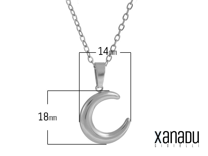 Dimensioni ciondolo a forma di luna