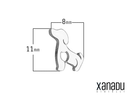 Orecchini Xanadu Gioielli in acciaio con cane e gatto