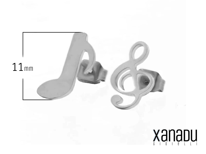 Preparati a far vibrare le tue orecchie (e il tuo stile!) con questi orecchini asimmetrici. Chiave di violino da un lato, nota musicale dall'altro: un duo dinamico che porta la musica direttamente sui tuoi lobi! Lascia che il ritmo ti guidi e metti in scena la tua personale sinfonia di stile!