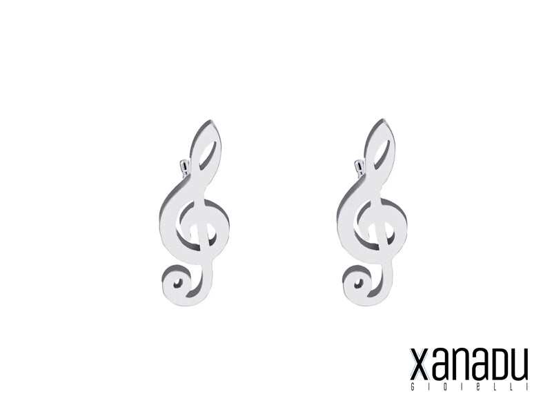 L'orecchino a bottone è realizzato in acciaio inossidabile 304L, un materiale resistente, ipoallergenico e di alta qualità. La forma a chiave di sol è definita e precisa, per un accessorio elegante e raffinato. Il perno è realizzato in acciaio chirurgico, per garantire il massimo comfort.