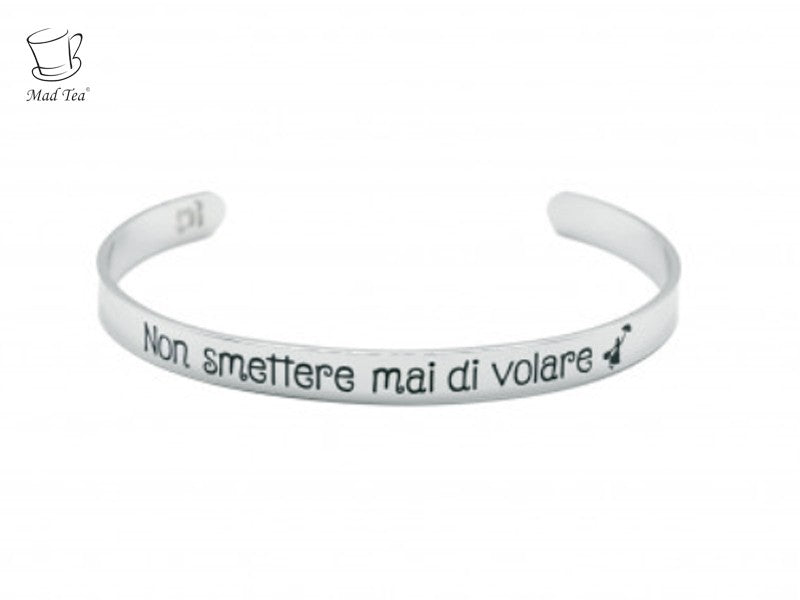 Bracciale rigido "Non smettere mai di Volare"