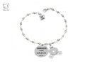 Bracciale con ciondolo con incisa la frase "SORRIDERE come nelle favole" e simpatica carrozza a forma di zucca.