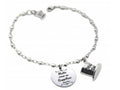 Bracciale "Matto come un Cappellaio" in acciaio