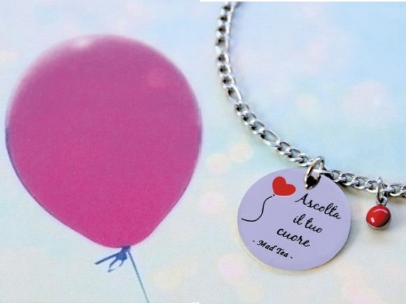 Stainless steel heart baloon bracelet collection Dream Big by Mad Tea