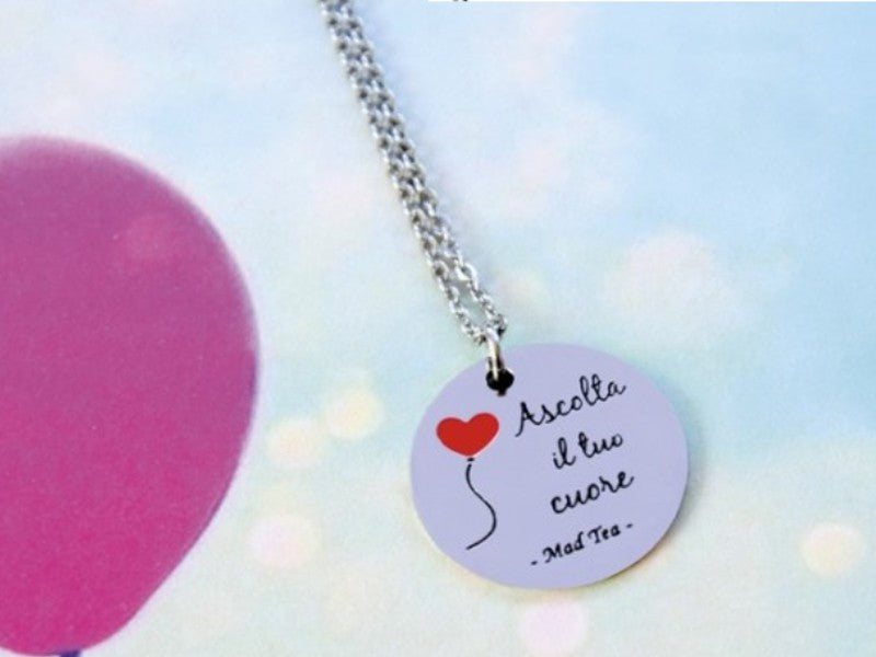 Collana ascolta il tuo cuore collezione Dream Big con palloncino a forma di cuore rosso