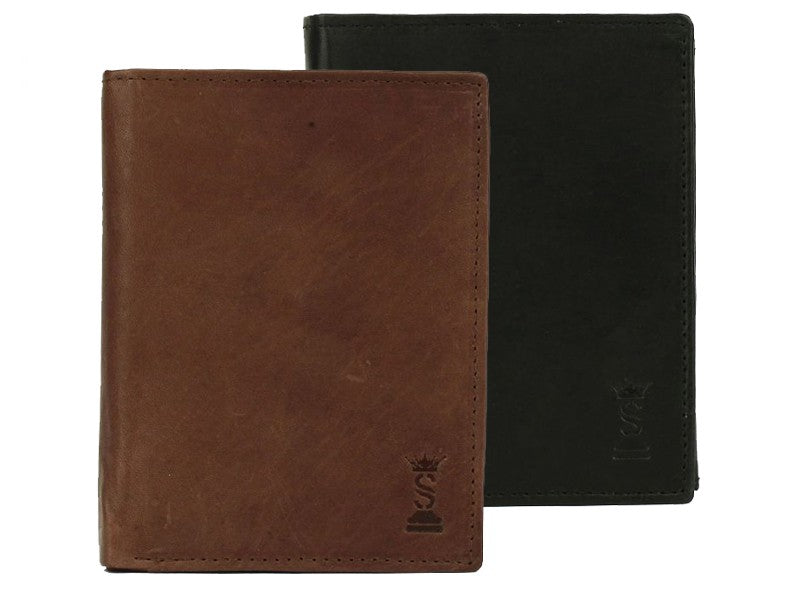 Portafoglio ANTI-RFID Verticale da uomo in vera pelle