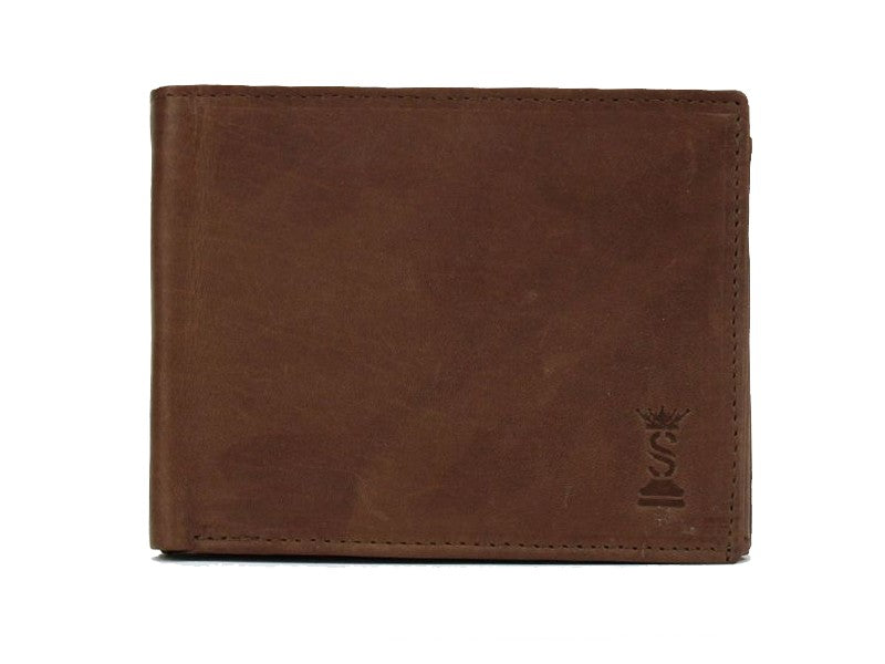 Mini portafoglio RFID da uomo in vera Pelle