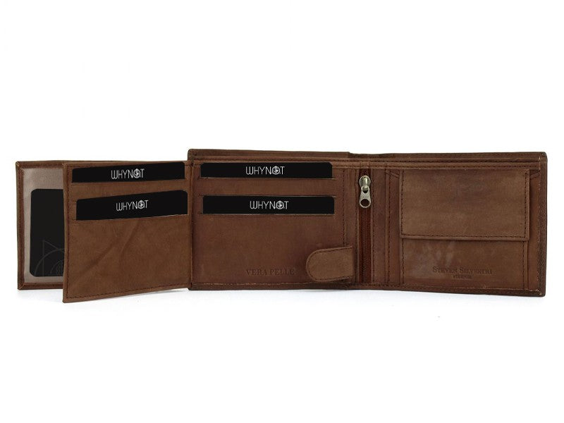 RFID men's mini wallet in genuine leather 