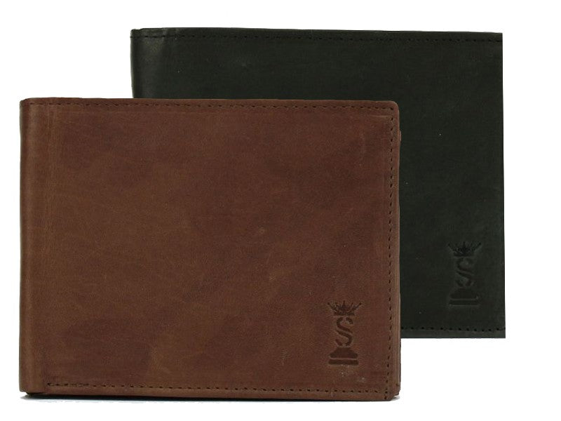 Mini portafoglio RFID da uomo in vera Pelle