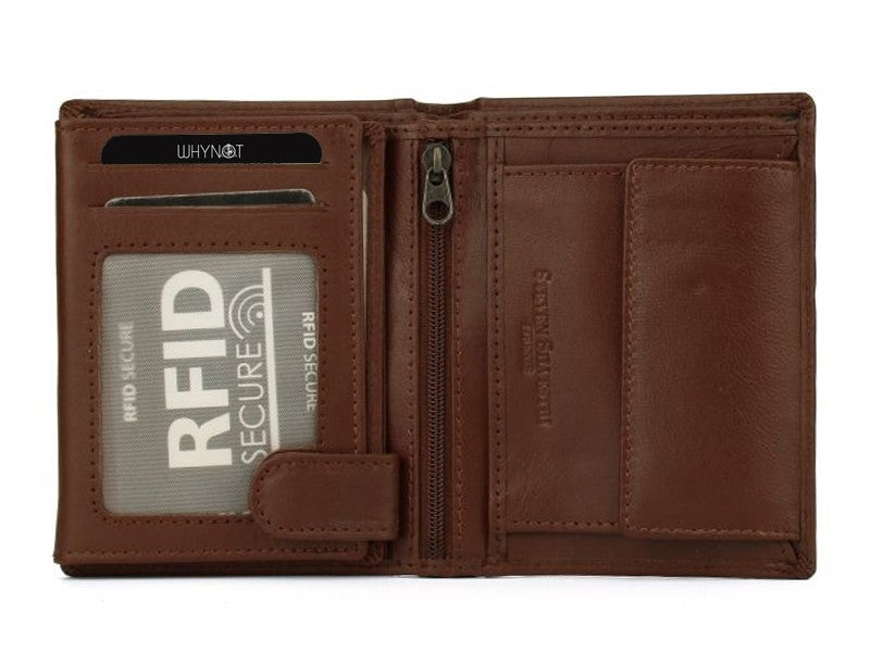 Portafogli ANTI-RFID Verticale da uomo in vera pelle morbidissima