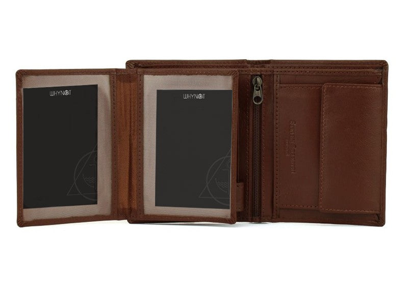 Portafogli ANTI-RFID Verticale da uomo in vera pelle morbidissima