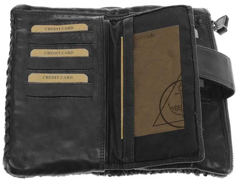 Portafoglio Origami da Donna in vera pelle intrecciato XL