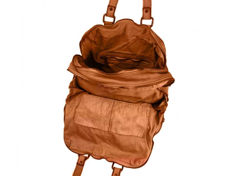 Stephen unisex backpack in genuine vintage effect leather 