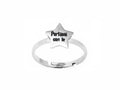 Anello in acciaio con stella e scritta Portami con te by Mad Tea collezione My Little Star