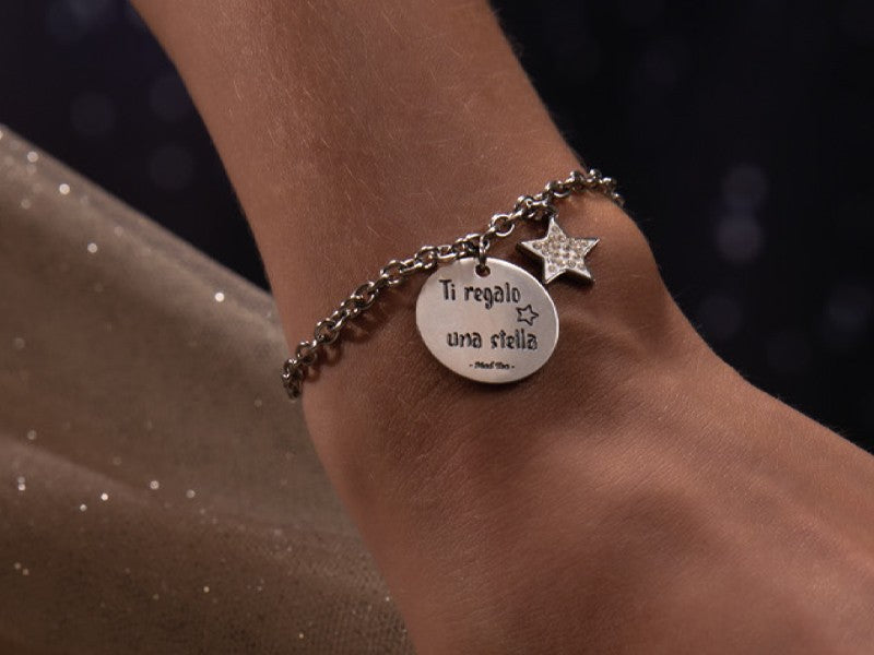 Bracciale ti regalo una stella in acciaio collezione My Little Star di Mad Tea