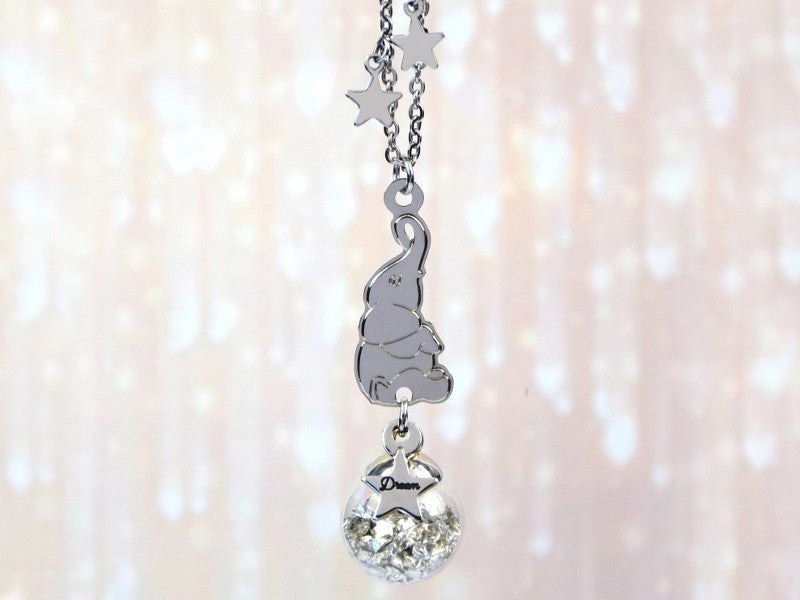 Collana Dumbo con pallina diamantata e stelline