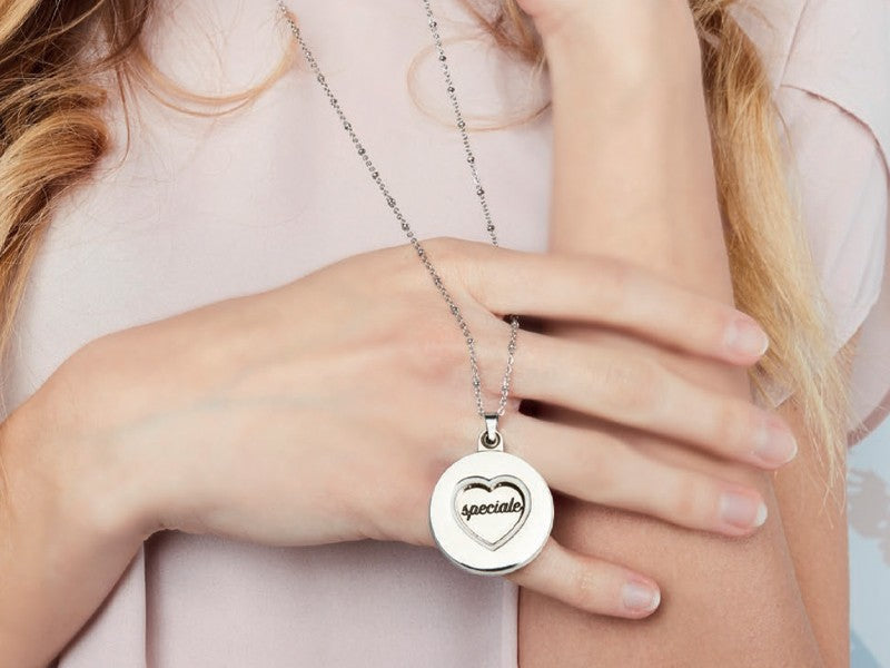 Collana "Tu sei speciale" in acciaio collezione Dumbo 