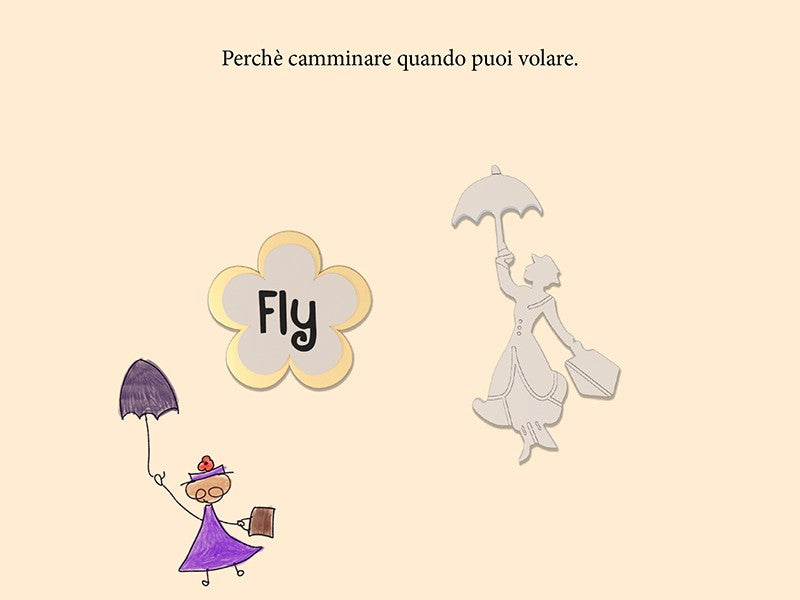 Questi orecchini sono dedicati alla tata più famosa di tutti i tempi e al suo spirito libero di sognatrice. Perchè camminare quando basta un semplice ombrello per volare??!