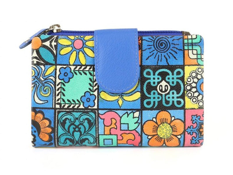 Portafoglio Origami Paint Medium da donna in vera pelle