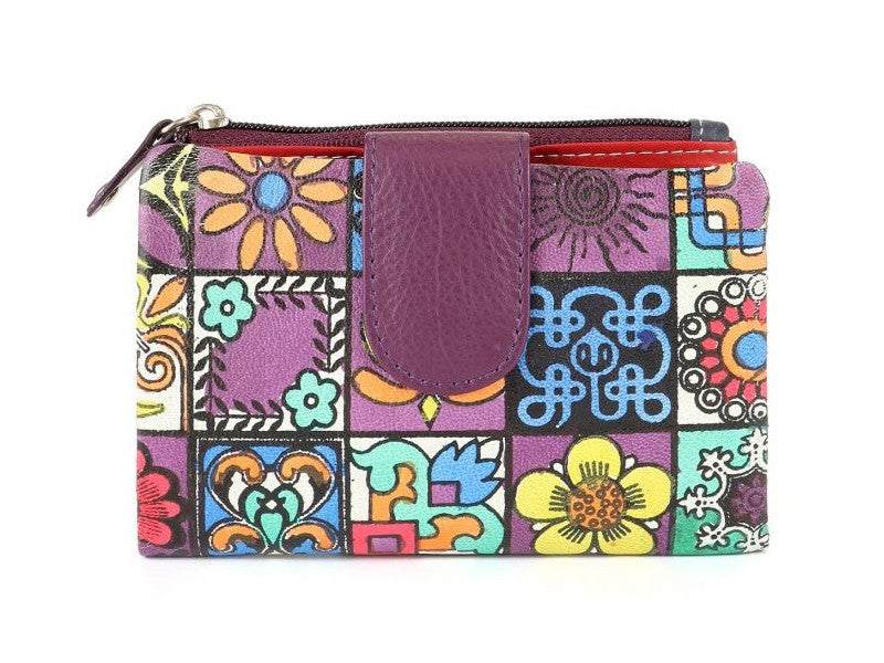 Portafoglio Origami Paint Medium da donna in vera pelle