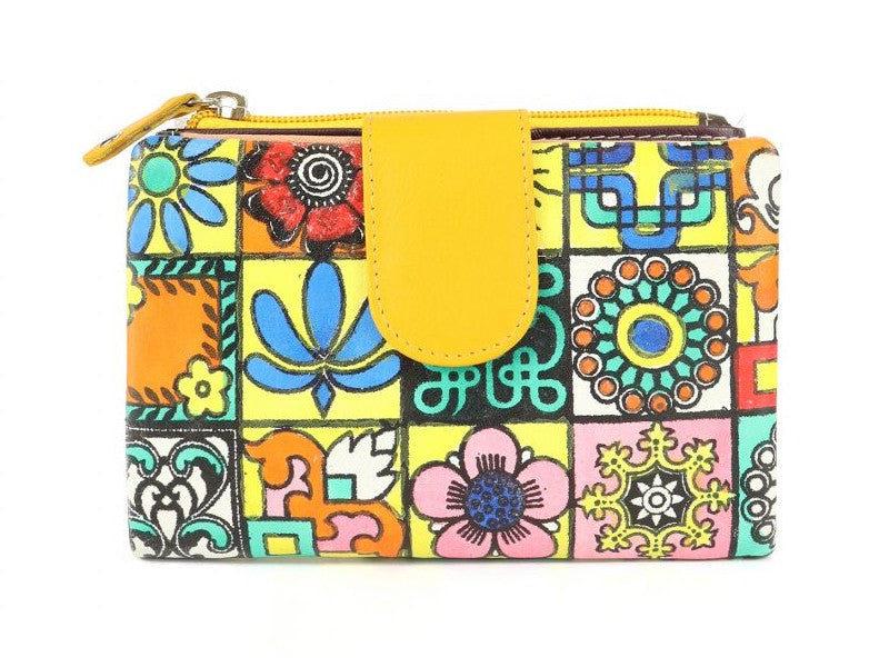 Portafoglio Origami Paint Medium da donna in vera pelle