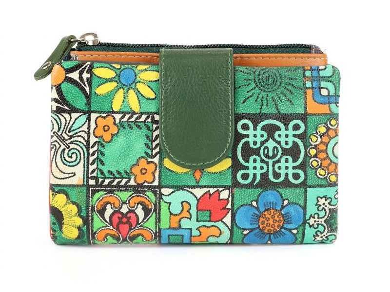 Portafoglio Origami Paint Medium da donna in vera pelle