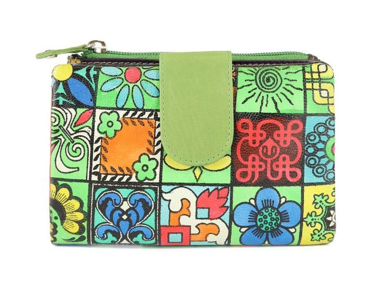 Portafoglio Origami Paint Medium da donna in vera pelle