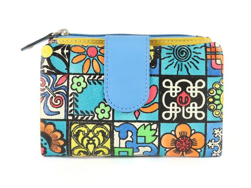 Portafoglio Origami Paint Medium da donna in vera pelle