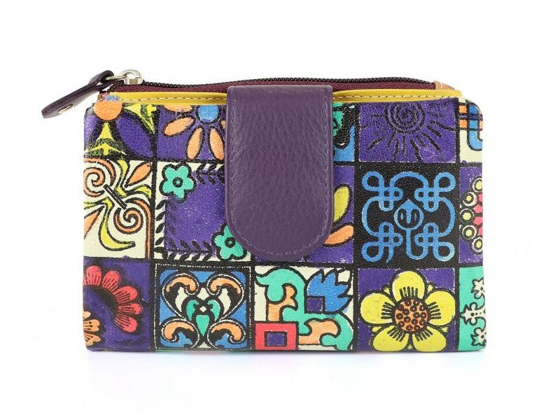 Portafoglio Origami Paint Medium da donna in vera pelle