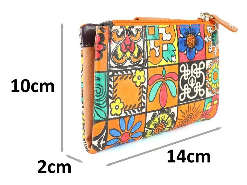 Portafoglio Origami Paint Medium da donna in vera pelle