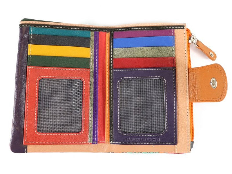 Portafoglio Origami Paint Medium da donna in vera pelle