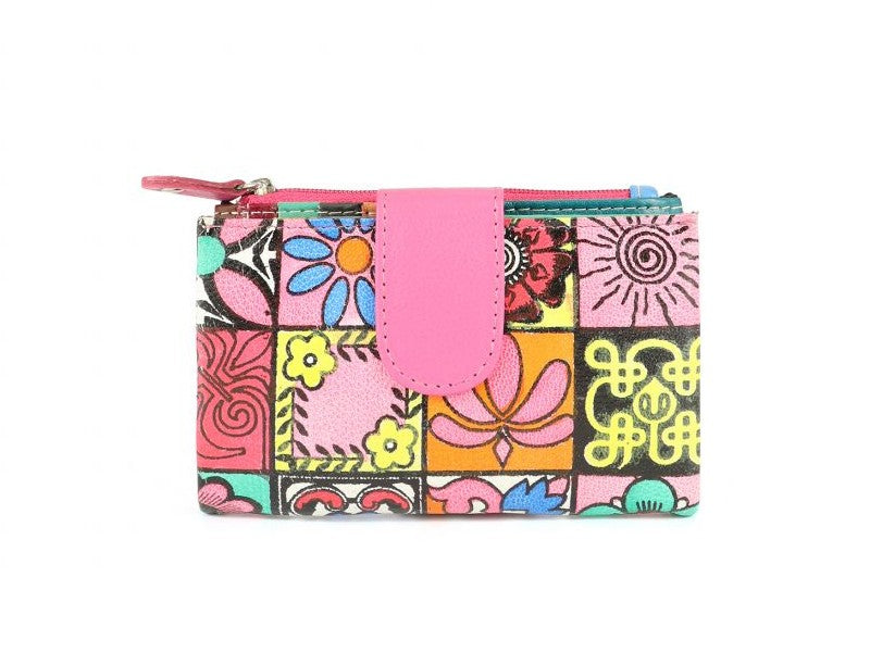 Origami Paint Small women's wallet in genuine leather 