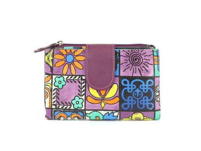 Origami Paint Small women's wallet in genuine leather 