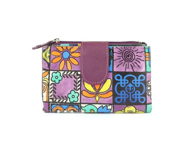 Portafoglio Origami Paint Small da donna in vera pelle