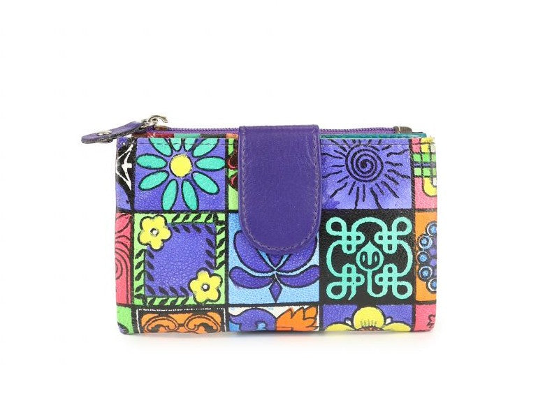Origami Paint Small women's wallet in genuine leather 