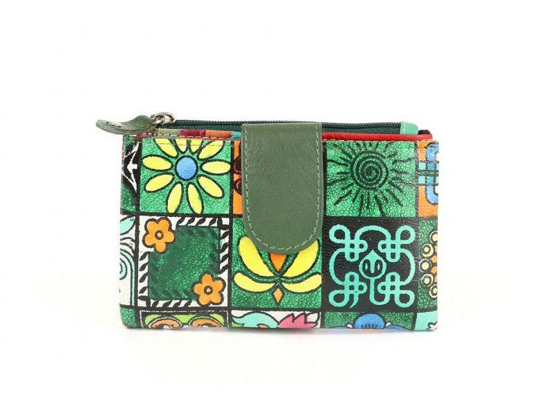 Origami Paint Small women's wallet in genuine leather 