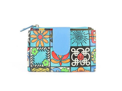 Origami Paint Small women's wallet in genuine leather 