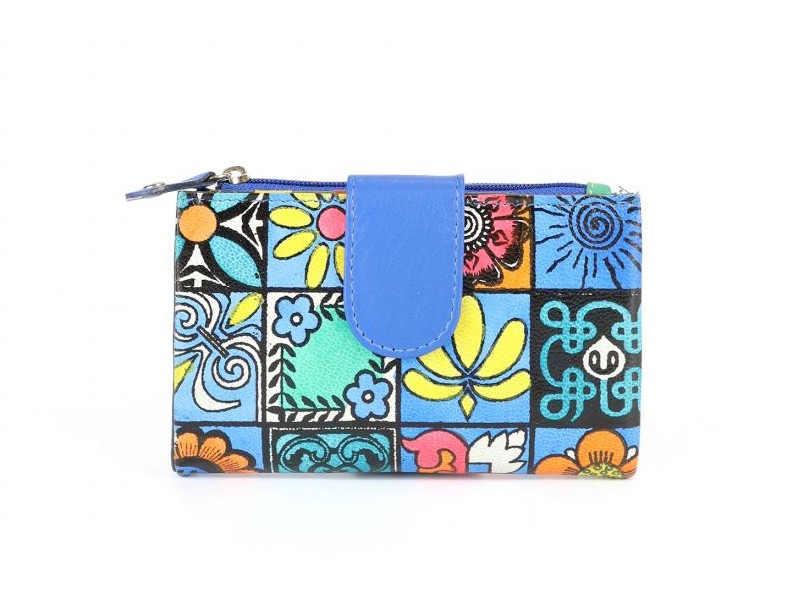 Origami Paint Small women's wallet in genuine leather 
