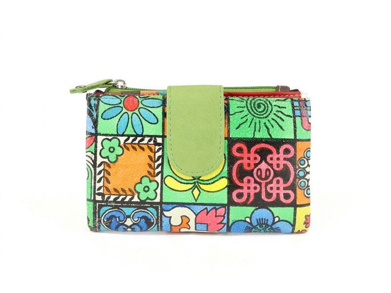 Origami Paint Small women's wallet in genuine leather 