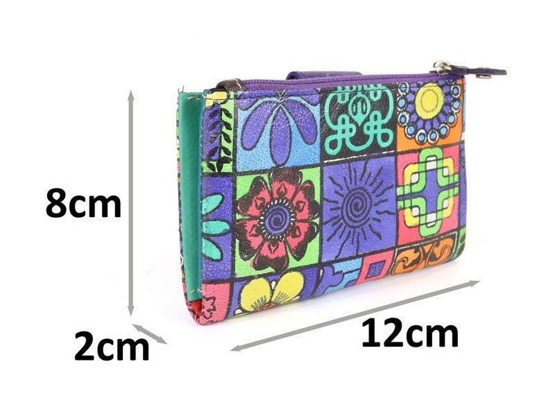 Origami Paint Small women's wallet in genuine leather 