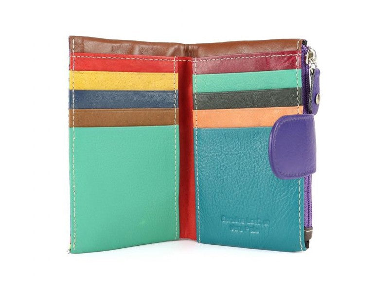 Origami Paint Small women's wallet in genuine leather 