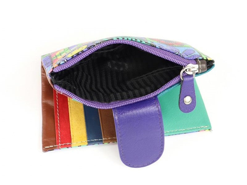 Origami Paint Small women's wallet in genuine leather 