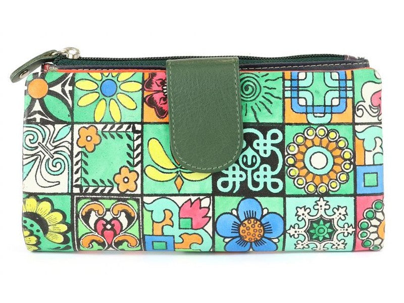 Origami Paint Large women's wallet in genuine leather 