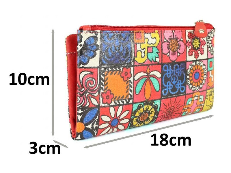 Origami Paint Large women's wallet in genuine leather 