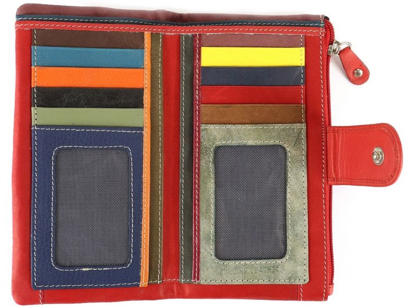Origami Paint Large women's wallet in genuine leather 