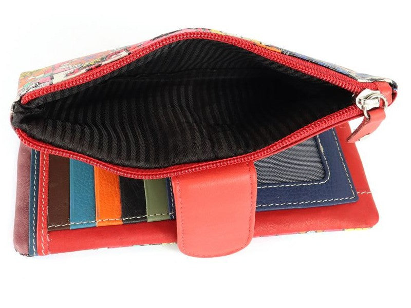 Origami Paint Large women's wallet in genuine leather 