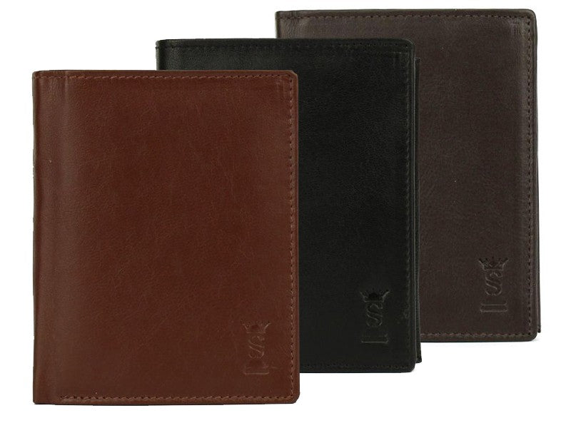 Portafogli ANTI-RFID Verticale da uomo in vera pelle morbidissima