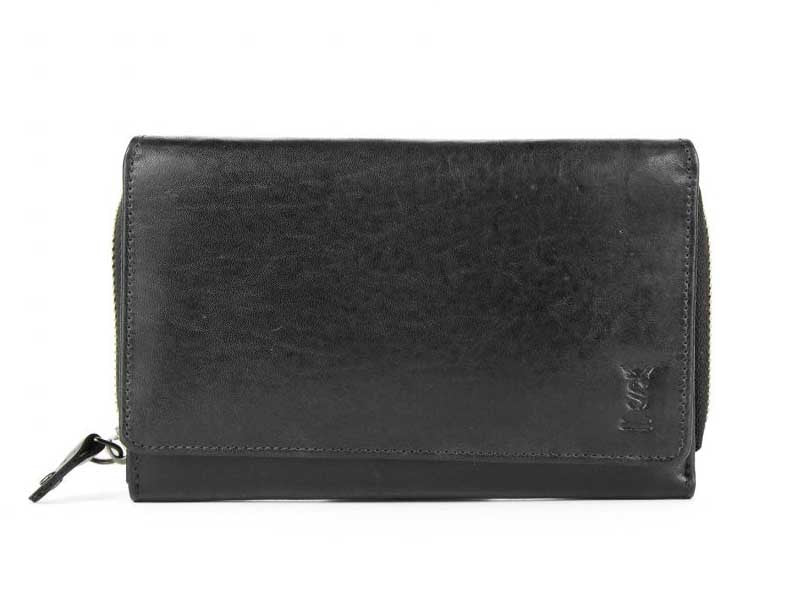 Portafoglio ANTI-RFID da donna in vera pelle multi scomparto