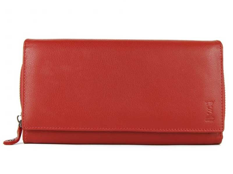 Large women's wallet in very soft genuine leather 