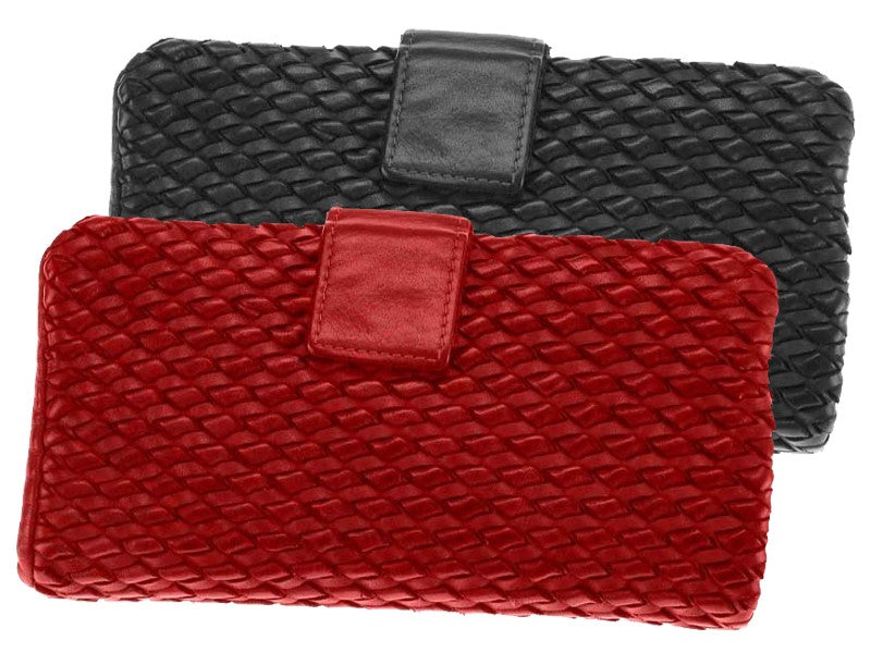 Portafoglio Origami da Donna in vera pelle intrecciato XL